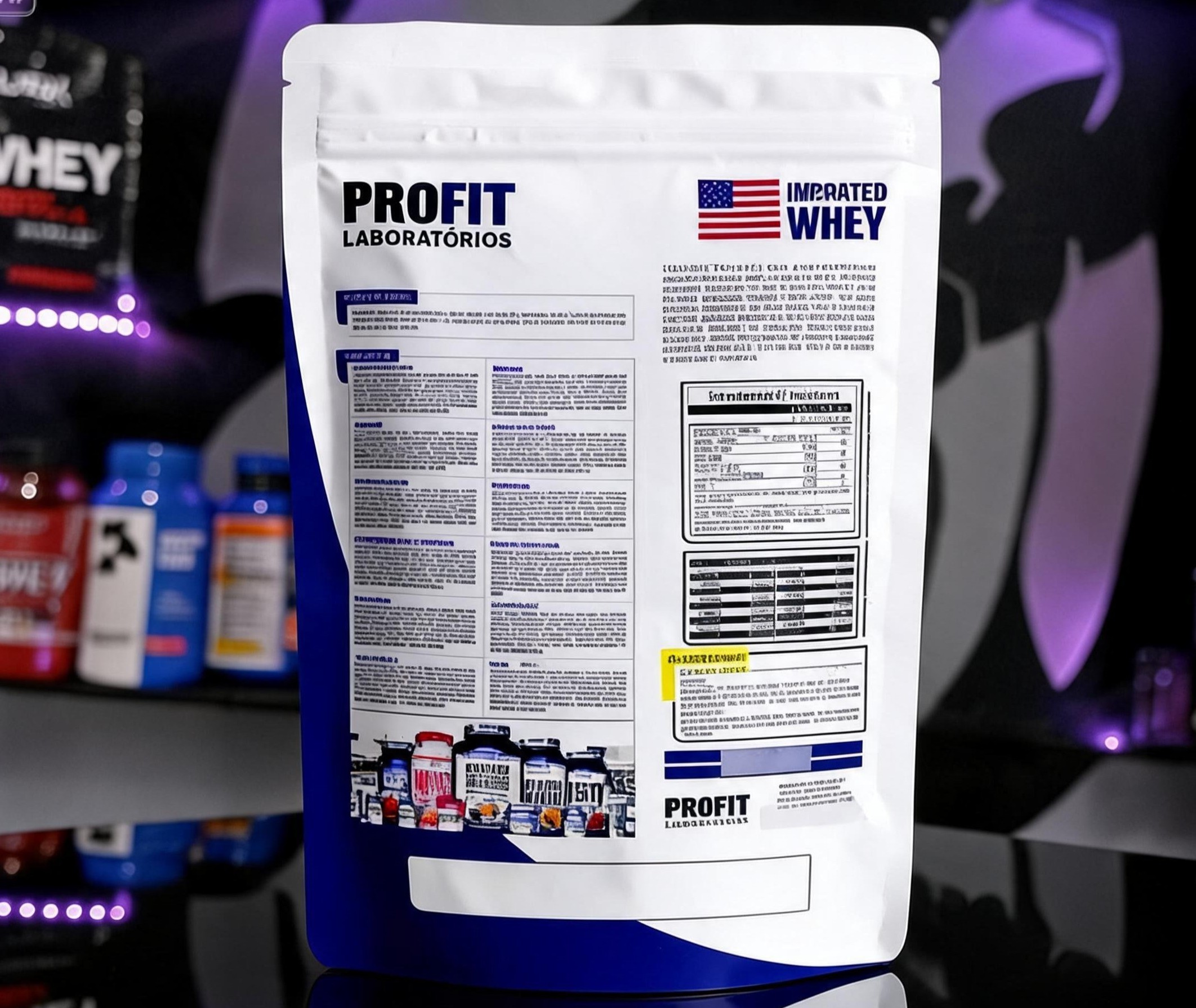 Whey Concentrado Profit 900g - verso